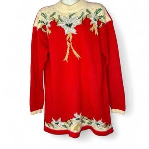 Red Holiday Sweater Dress